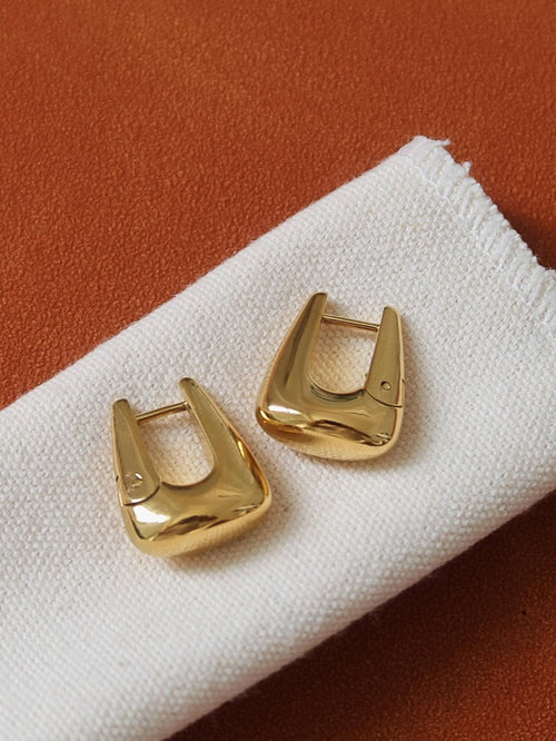 Non-Tarnish Geometric Hoop Earrings