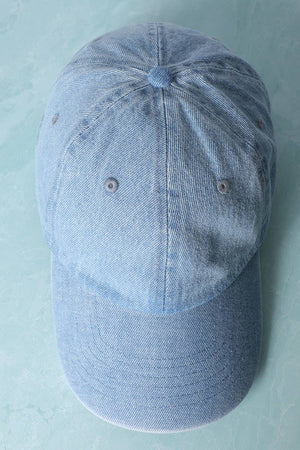 Plain Denim Cotton Baseball Cap Dad Hat