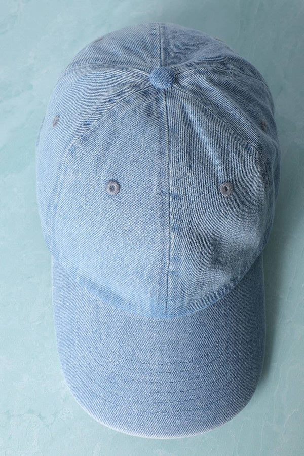 Plain Denim Cotton Baseball Cap Dad Hat