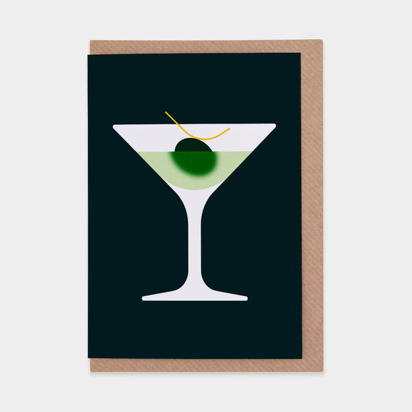 Martini Greetings Card by Giacomo Bagnara