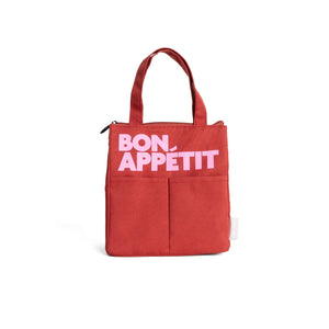 Helio Ferretti Bon Appetit Lunch Bag Burgundy Red Lunch Bag