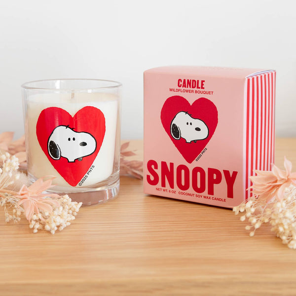3P4 x Peanuts® Candle - Snoopy Heart (Wildflower Bouquet)