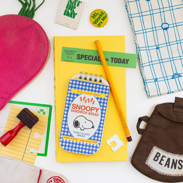 3P4 x Peanuts® Grocery - Snoopy Bread Mini Notebook