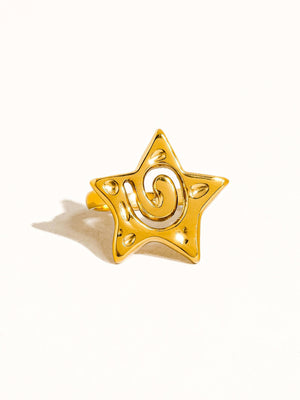 Gold Plated & Non Tarnish Star Ring
