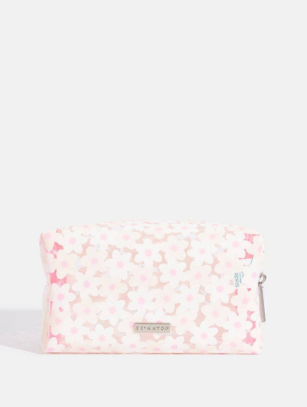 White Daisy Makeup Bag