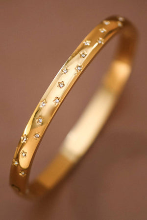 18K Gold Plated Waterproof Stainless Steel Bangle