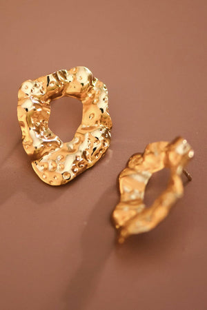 18K Gold Plated Waterproof Stainless Steel Stud Earrings - 7641