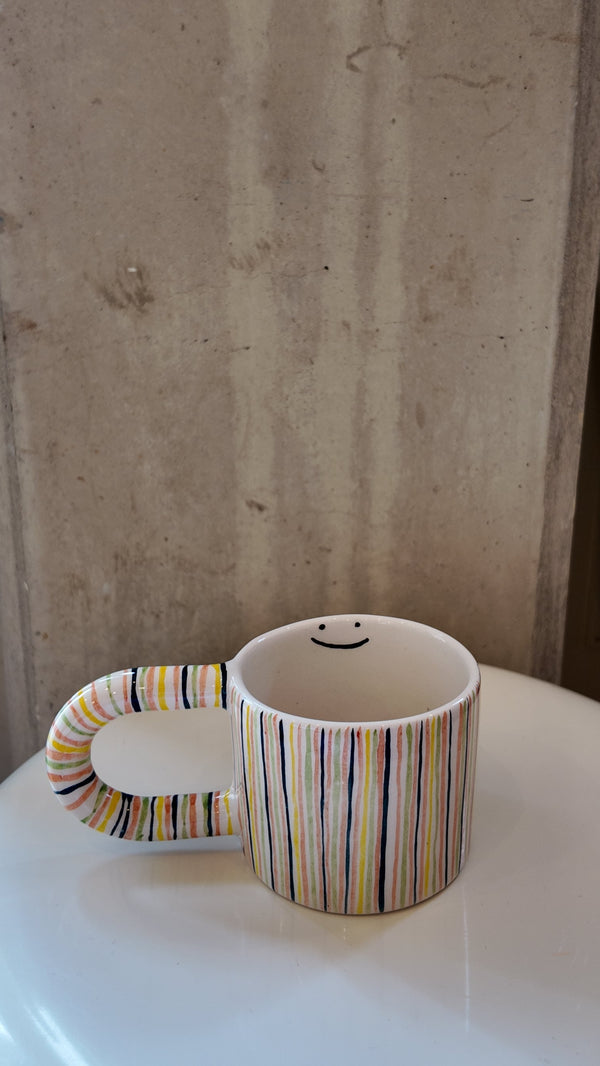 Multi Coloured Smiley Face Mug