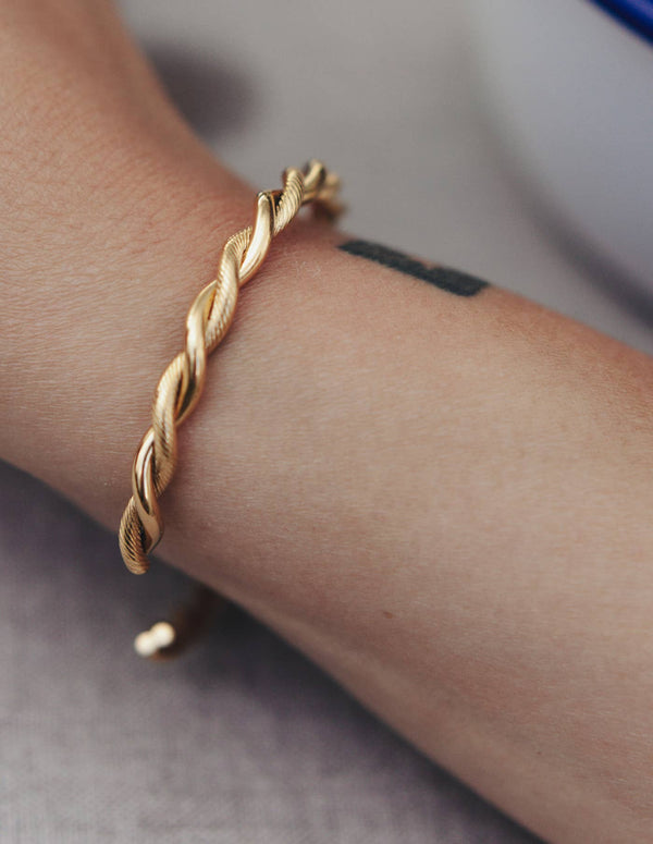 Waterproof Twist Cuff Bangle