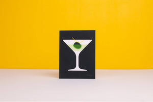 Martini Greetings Card by Giacomo Bagnara