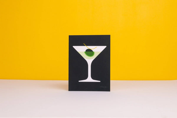 Martini Greetings Card by Giacomo Bagnara