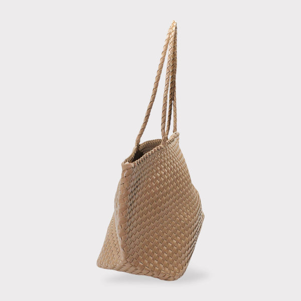 XL Leather Weaving Tote Bag 