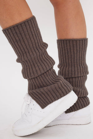 Ribbed Knitted Leg Warmers