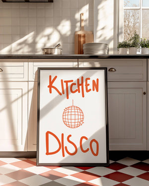 Kitchen Disco Music Home Decor Wall Art Print