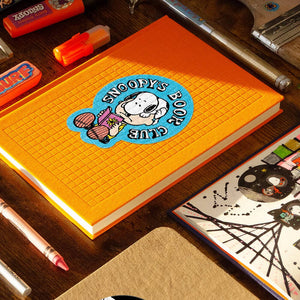 Snoopy's Book Club - Die-Cut Sticker (reading)