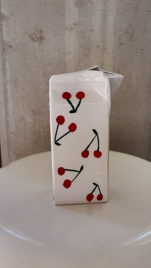 Handmade Cherry Pattern Ceramic Vase