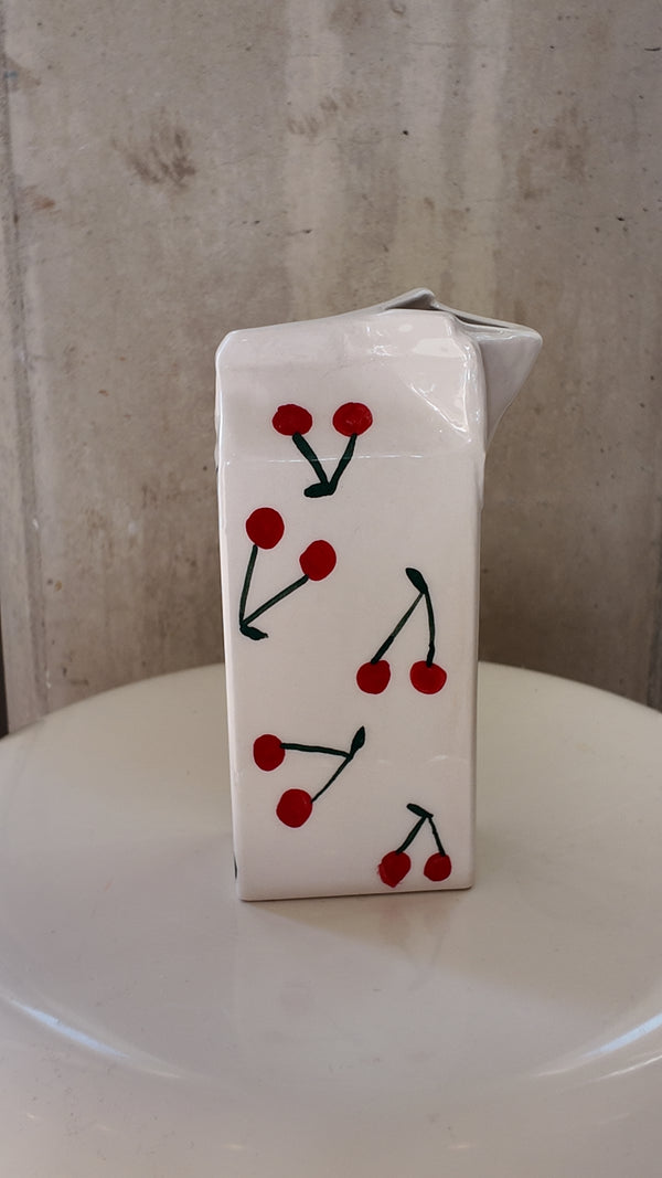 Handmade Cherry Pattern Ceramic Vase