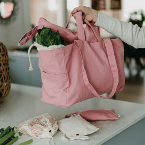 OMOM Organic Tote Bag LOW - Pink