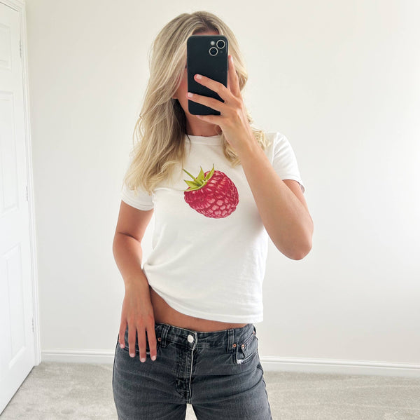 Raspberry Baby Tee