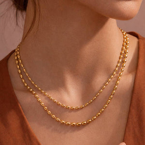 18K Gold PVD Plated Waterproof Chain Necklace