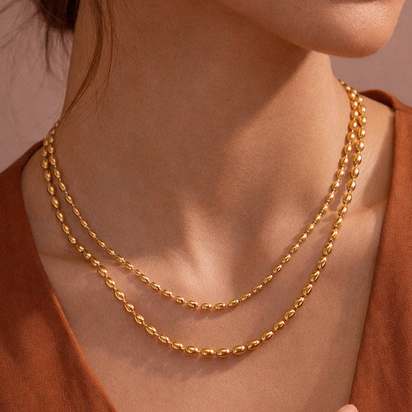 18K Gold PVD Plated Waterproof Chain Necklace