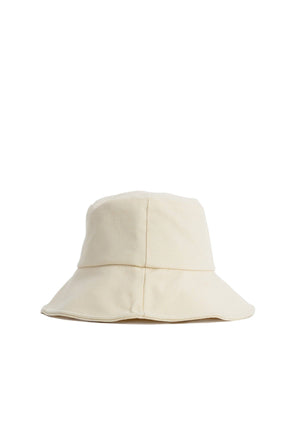 Recycled Canvas Bucket Hat in Off White
