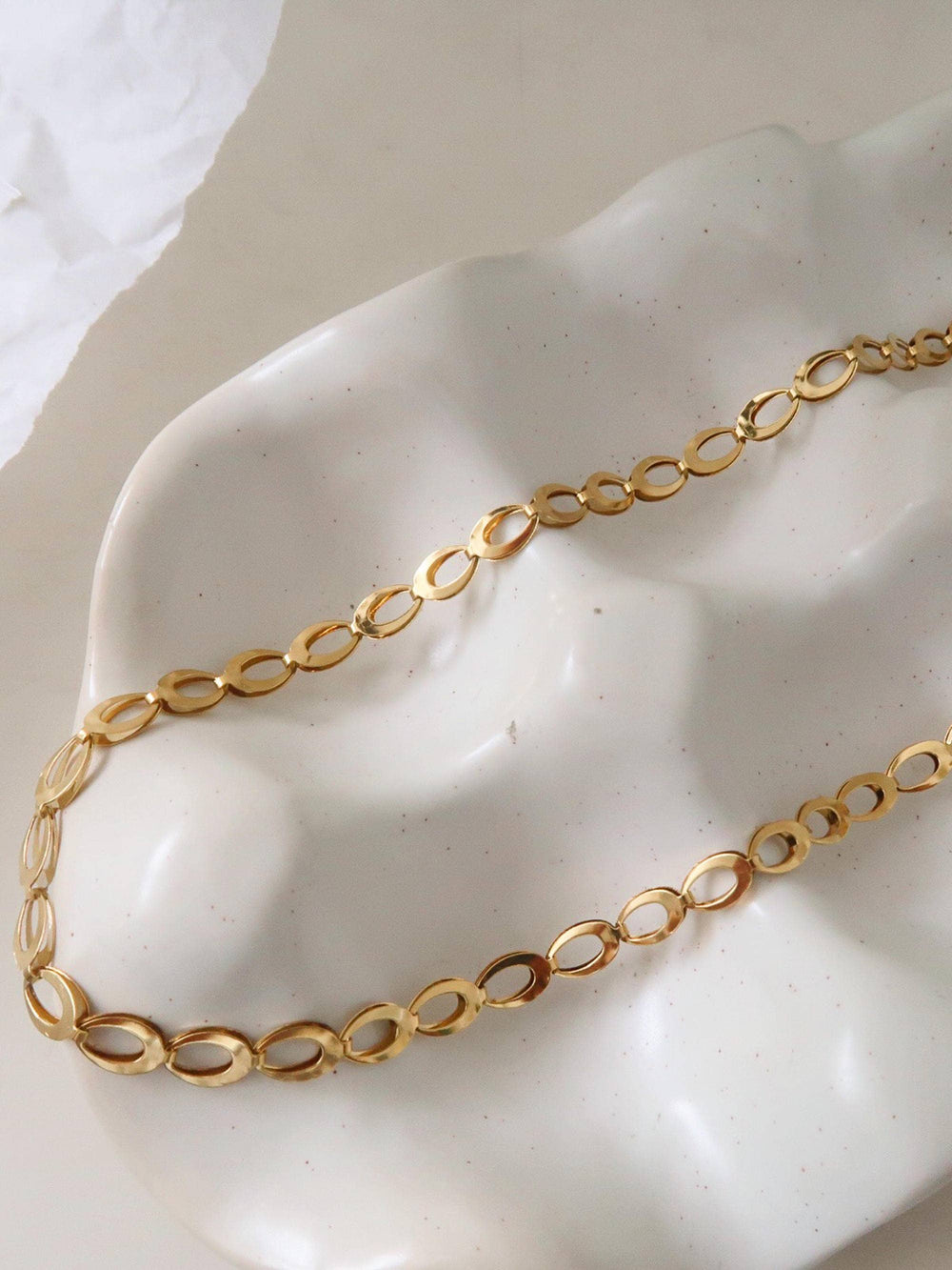 Non-Tarnish Oval Link Chain Necklace