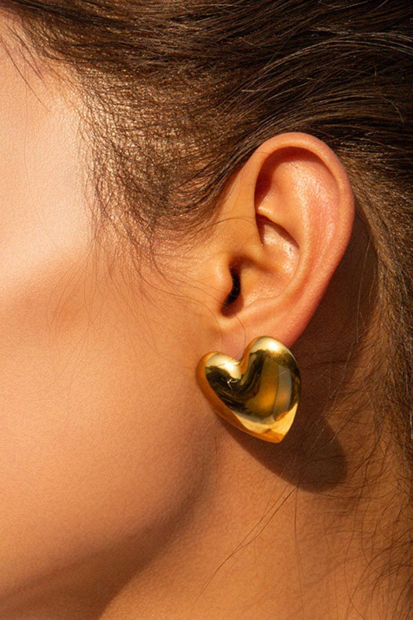 18K Gold PVD Plated Waterproof Stainless Steel Stud Earrings
