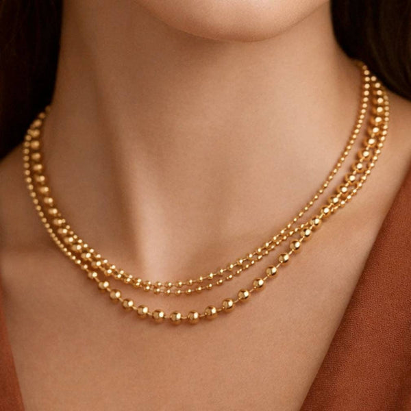 18K Gold PVD Plated Waterproof Stainless Steel Chain Necklace