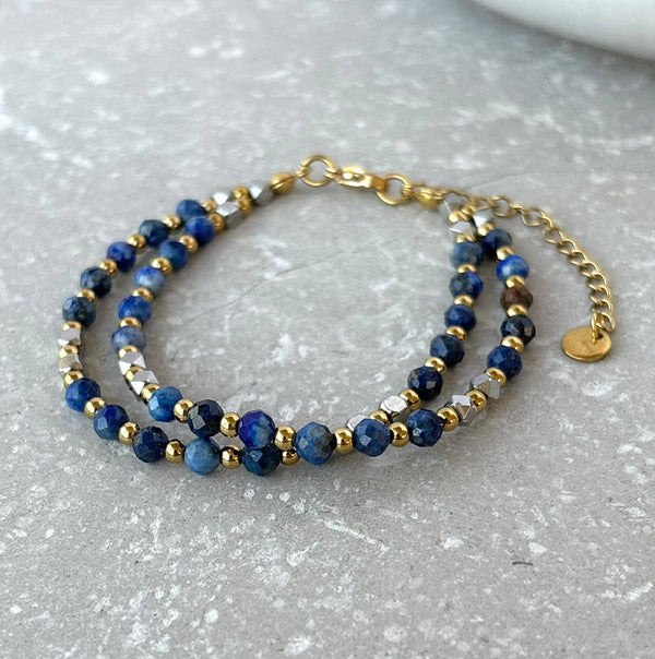 Tarnish Resistant Double Layer Beaded Bracelet