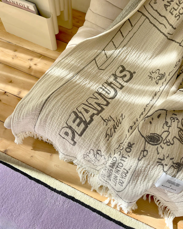 Snoopy & Woodstock Reversible Cotton Throw