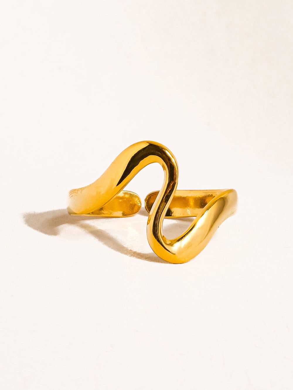 Gold Plated & Non-Tarnish Abstract Thin Ring