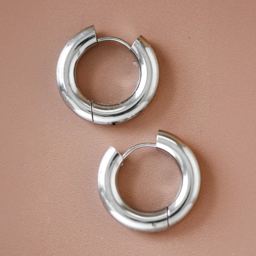 Tarnish Resistant Waterproof Stainless Steel Hoop Earrings