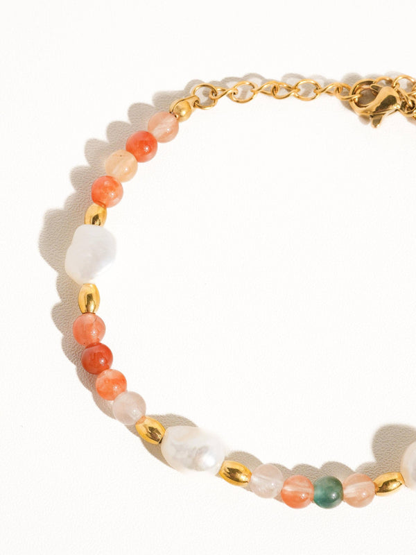 Non-Tarnish Bohemian Stone and Bead Bracelet