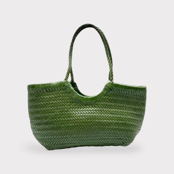 Handwoven U Shape Leather Bag