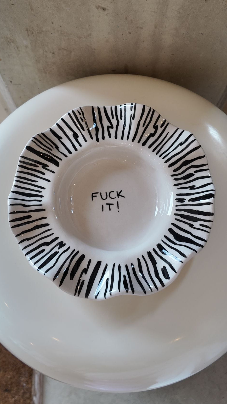 Fuck it Trinket Dish Plate