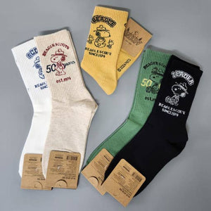 Peanuts Snoopy Scout 50th Celebtate Crew Ankle Socks-