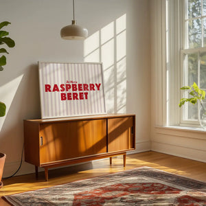 Raspberry Beret Retro Music Home Decor Wall Art Print
