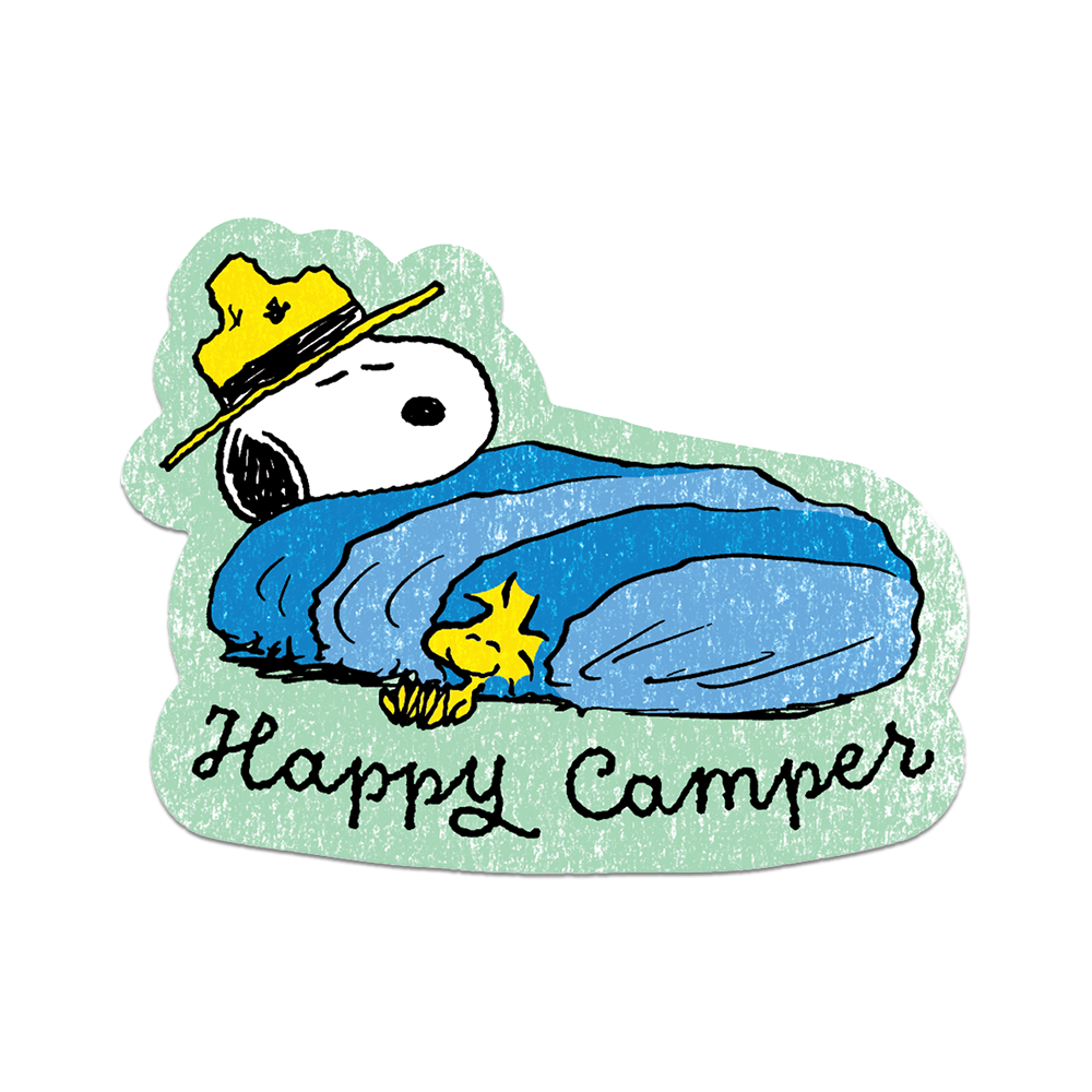 Happy Camper by Snoopy - Die-Cut Sticker
