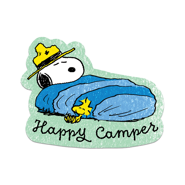 Happy Camper by Snoopy - Die-Cut Sticker