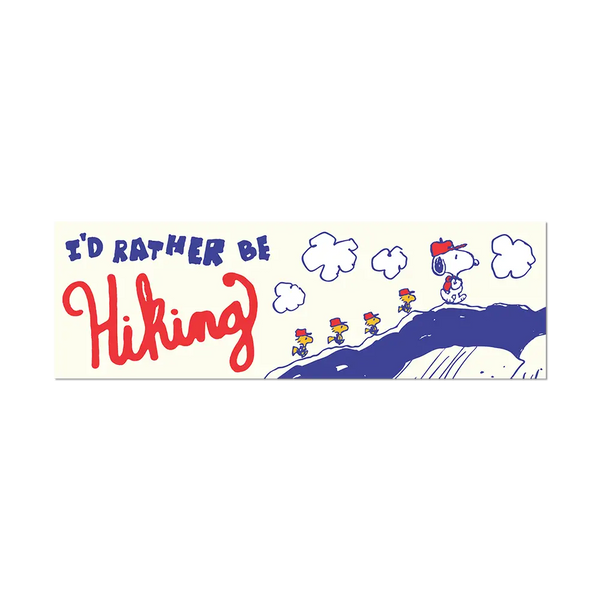I'd Rather Be Hiking by Peanuts - Die-Cut Sticker