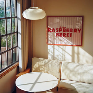 Raspberry Beret Retro Music Home Decor Wall Art Print