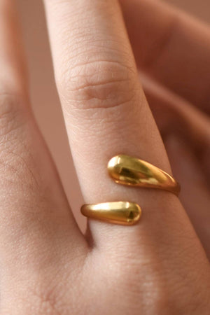 18K Gold Plated Waterproof Stainless Steel Ring