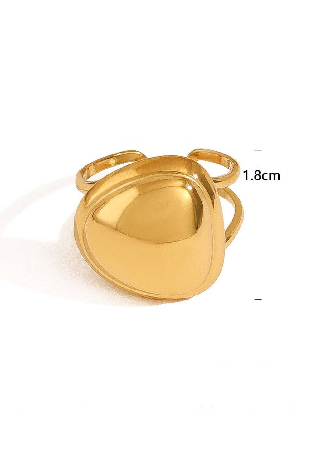18K Gold Plated Waterproof Stainless Steel Ring - 7964