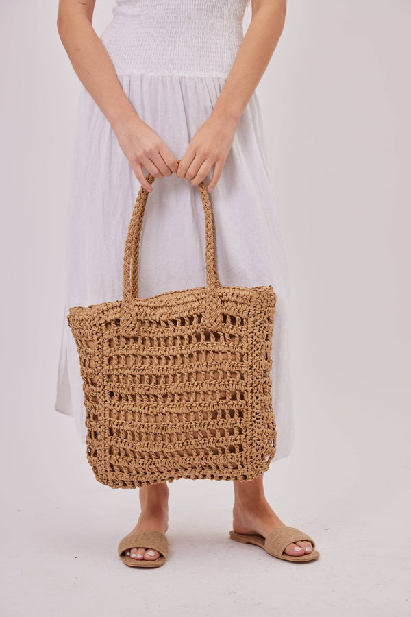 Woven Tote Bag in Natural