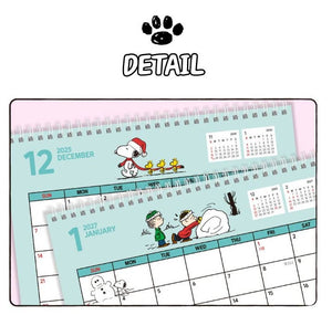 PEANUTS Snoopy 2026 Desk Calendar with deco stickers