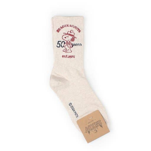Peanuts Snoopy Scout 50th Celebtate Crew Ankle Socks-