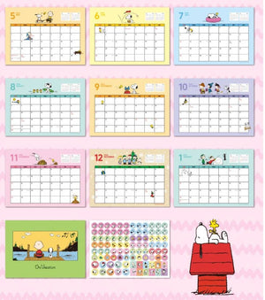 PEANUTS Snoopy 2026 Desk Calendar with deco stickers