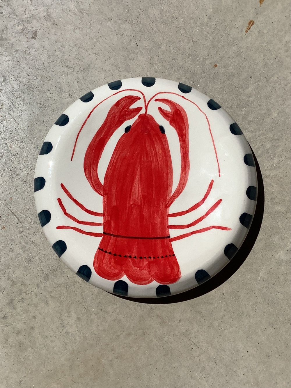Chunky Handmade Lobster Plate by Prop Ceramics