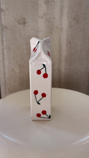 Handmade Cherry Pattern Ceramic Vase